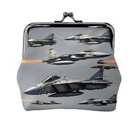 Aircraft Fighter Jets coin purse for women,small womens wallet,small makeup bag for purse,ultra-thin retro change wallet, Black, One Size, Art Deco