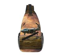 Aircraft Fighter Jets Crossbody Sling Bag Crossbody Shoulder Chest Bag Shoulder Strap Waist Fanny Pack Men Women