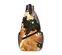 Aircraft Fighter Jets Crossbody Sling Bag Crossbody Shoulder Chest Bag Shoulder Strap Waist Fanny Pack Men Women
