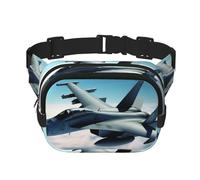 Aircraft Fighter Jets Fanny Pack For Women Waterproof Adjustable Belt Bags Waist Pack Fashion Casual Crossbody Bags Bum Bag For Running Workout Hiking Traveling, Black, One Size