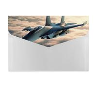 Aircraft Fighter Jets File Folder, Plastic Accordion File Folders with 6 Pockets, Expanding File Organizer with Snap Closure, Portable Document Paper Organizer, Office Supplies Filing Folders