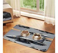 Aircraft Fighter Jets print Cats Pet Bowl Placemat Pet Feeding Mats for Dogs, Non-Slip PU Leather Tablecloth for Pets