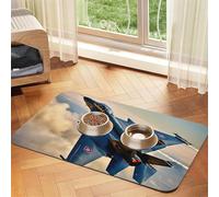 Aircraft Fighter Jets print Cats Pet Bowl Placemat Pet Feeding Mats for Dogs, Non-Slip PU Leather Tablecloth for Pets