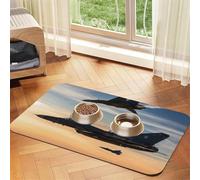 Aircraft Fighter Jets print Cats Pet Bowl Placemat Pet Feeding Mats for Dogs, Non-Slip PU Leather Tablecloth for Pets