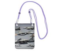 Aircraft Fighter Jets Print Crossbody Phone Bag For Women Men, Adjustable Strap Phone Purse, For Travel Shopping