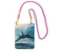 Aircraft Fighter Jets Print Crossbody Phone Bag For Women Men, Adjustable Strap Phone Purse, For Travel Shopping