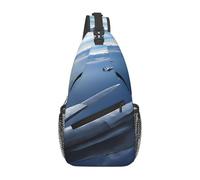 Aircraft Fighter Jets Print Crossbody Sling Backpack Sling Bag Travel Hiking Chest Bag | Lightweight Foldable Crossbody Bag