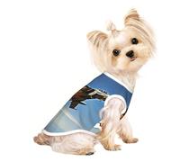 Aircraft Fighter Jets print Dog Clothes T Shirts for Small Dogs Breathable Puppy Kitten Dog Shirts for Pet Dogs Cats