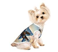 Aircraft Fighter Jets print Dog Shirts for Small Dogs Stretchy T-Shirts Lightweight Tank Top Sleeveless Striped Vest
