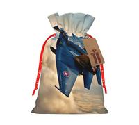 Aircraft Fighter Jets Print Drawstring Gift Seasonal Bags Celebrations Eco-Conscious Holiday Present Packaging