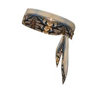 Aircraft Fighter Jets Print Head Tie Headbands Athletic Sweatbands for Men Women Head Tie Sport Bandana for Yoga Gym