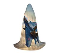 Aircraft Fighter Jets Print Hooded Wizard Robe Halloween Cloak Medieval Renaissance Cosplay Christmas Party Outfits