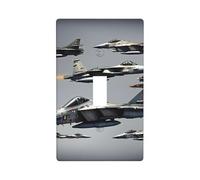 Aircraft Fighter Jets Print Light Switch Cover Plate,Toggle Wall Plate Cover,Standard Size 11.4 x 7 cm