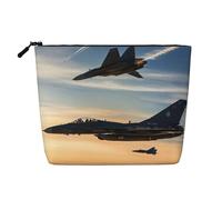 Aircraft Fighter Jets Print Lightweight Makeup Bag Women Daily Travel Weekend Getaways Toiletry Cosmetic Pouch
