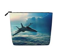 Aircraft Fighter Jets Print Makeup Bag Travel Toiletry Bag,Travel Makeup Bag,Portable Women Makeup Organizer Case