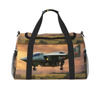 Aircraft Fighter Jets print Overnight Bags for Women and Men Shoulder Bag Carry On Bag for Traveling Travel Essentials, Black, One Size