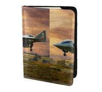 Aircraft Fighter Jets Print Passport Holder, Slim Lightweight Travel Document Protector for Men Women Present
