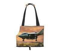 Aircraft Fighter Jets Print Pet Tote Bag, Foldable Portable Single Shoulder Pet Carrier For Small Dogs Cats