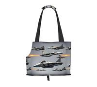 Aircraft Fighter Jets Print Pet Tote Bag, Foldable Single Shoulder Pet Carrier For Small Pets Dogs Cats