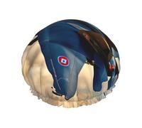 Aircraft Fighter Jets Print Shower Essentials Bonnet For Women, Large Washable Elastic Band Bath Hair Wrap Shower Cap