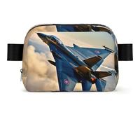Aircraft Fighter Jets Print Square Bumbag Fanny Pack for Men Women Adjustable Belt Bag Waterproof Cross Body Bag Chest Bag