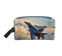 Aircraft Fighter Jets Print Toiletry Bag for Men, Cosmetic Bag Spacious Capacity Travel Toiletry Bag for Women