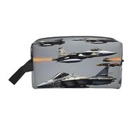 Aircraft Fighter Jets Print Toiletry Bag for Men, Cosmetic Bag Spacious Capacity Travel Toiletry Bag for Women