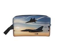 Aircraft Fighter Jets Print Toiletry Bag for Men, Cosmetic Bag Spacious Capacity Travel Toiletry Bag for Women