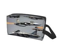 Aircraft Fighter Jets Print Travel Storage Bag for Men Women,Large Capacity Organizer Portable Toiletry Bag
