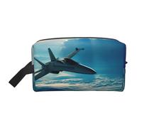 Aircraft Fighter Jets Print Travel Toiletry Bag, Spacious Capacity Cosmetic Bag for Women Toiletry Bag for Men