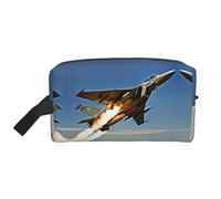 Aircraft Fighter Jets Print Travel Toiletry Bag, Spacious Capacity Cosmetic Bag for Women Toiletry Bag for Men
