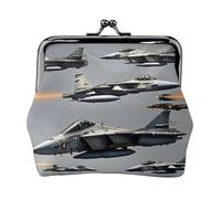 Aircraft Fighter Jets Print Women'S Kiss Lock Coin Pouch, Mini Wallet For Cards And Lipstick, Soft Compact Purse