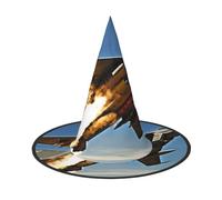 Aircraft Fighter Jets Print Women'S Large Witch Hat Witch Hat Witches Hats Halloween Cosplay Party Accessory