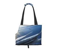 Aircraft Fighter Jets Printed Foldable Pet Bag - Portable Puppy Cat Travel Handbag Tote,Pet Carrier Backpacks.