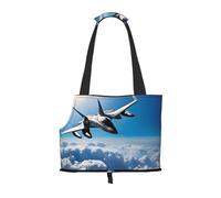 Aircraft Fighter Jets Printed Foldable Pet Bag - Portable Puppy Cat Travel Handbag Tote,Pet Carrier Backpacks.