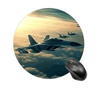 Aircraft Fighter Jets Round Mouse Pad Smooth Glide Gaming Mousepad Extra Density Portable Comfortable Mouse Mat for Desk, Home, Office 7.8x7.8 Inches