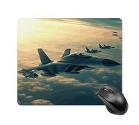 Aircraft Fighter Jets Square Mouse Pad Portable Computer Mousepad with Non-Slip Rubber Base 18 * 22cm Ultra-Thin Gaming Mouse Mat for Computer Laptop Office Desk Accessories