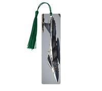 Aircraft Fighter Jets Tassel Bookmarks Set for Women, 5 Pc Wooden Book Study Supplies Accessories for Reading