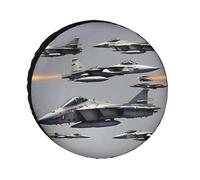 Aircraft Fighter Jets Universal Waterproof Trailer Tire Cover, Custom Trailer Wheel Cover, for Trailers, Trucks, RVs, Off-Road, 24-36 inches (