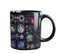 Aircraft Instrument Panel Mug, Creative Coffee Mugs, Unique Aviation-Themed Mugs, Pilot Coffee Mugs with Unique Design, Decorative Aircraft Coffee Mugs for Kids Adult