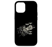 Aircraft Jet Engine Airplane Blueprint Diagram Case for iPhone 12/12 Pro