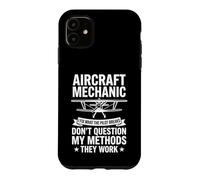 Aircraft Mechanic I Fix What The Pilot Breaks Biplane Design Case for iPhone 11
