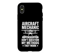 Aircraft Mechanic I Fix What The Pilot Breaks Biplane Design Case for iPhone X/XS