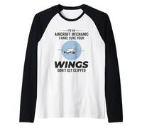 Aircraft Mechanic Maintenance Technician Service Engineer Raglan Baseball Tee