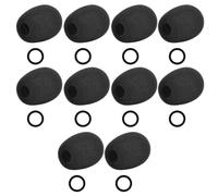 Aircraft Microphone Sponge Cover with Silicone Retainer, Aviation Headset Boom Mic Windscreen Replacement Care Aviation Headset Mic Cover Microphone Windscreen Replacement Boom Sponge Flight Cockpit