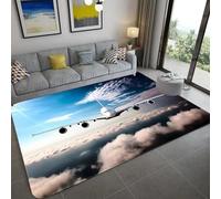 Aircraft Passenger Plane Flight Transport Aircraft Area Rugs Modern Carpets Living Room Rug, 3D 50 X 80 Cm Print Extra Large Size Soft Short Pile Rugs Anti Slip Washable Floor Mats For Be -60030513682