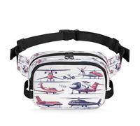 Aircraft Pattern Waist Bag Multifunction Pack for Travel Sport Running Fanny Pack Bumbag Pouch Purse Belt Bag for Women Men Kids Girls Boys