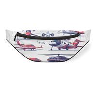 Aircraft Pattern Waist Bag Pack for Women Men Kids Girls Boys Fanny Pack Bumbags Pouch Purses Belt Bag for Travel Sport Running