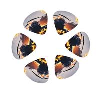 Aircraft Plane at Sunset print Guitar Picks, 12PCS Premium Celluloid Guitar Pick Medium for Acoustic Guitar, Electric Guitar, Bass