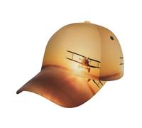 Aircraft Plane at Sunset Stylish Curved Brim Baseball Cap – Fashionable Full-Print Design, Lightweight & Comfortable for Everyday Wear Black
